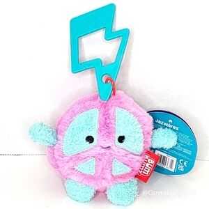 ✌️ Megs ☮️ Peace Sign Retro Bumz Lightning Clip Russ Bum Bumz Beaded Plush NWT